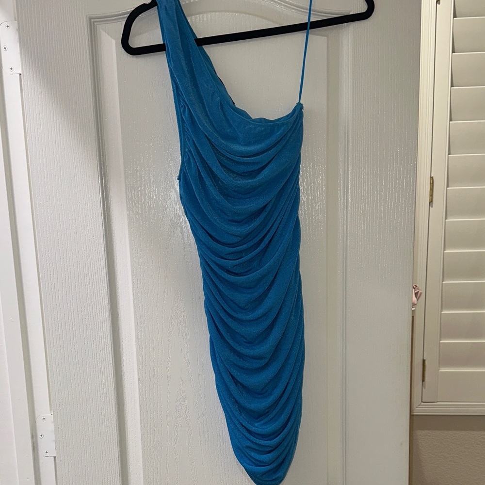 Lioness Vibrant Blue One-Shoulder Dress